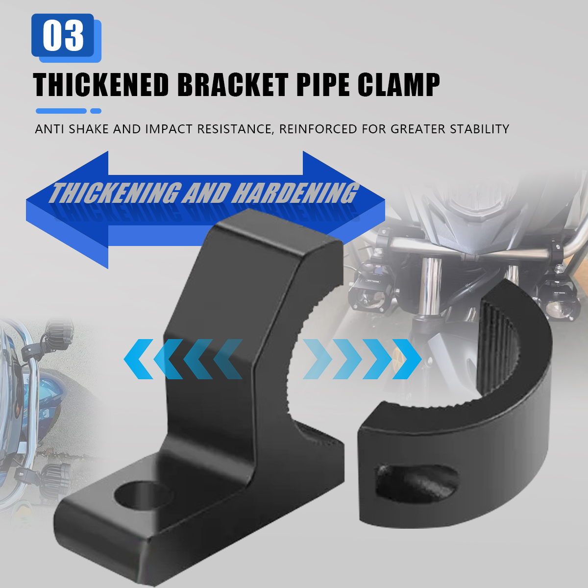 オートバイ LED ヘッドライトクランプブラケットチューブクランプマウントキットオートバイのスポットライトまたはフォグライトマウントバイクアクセサリー