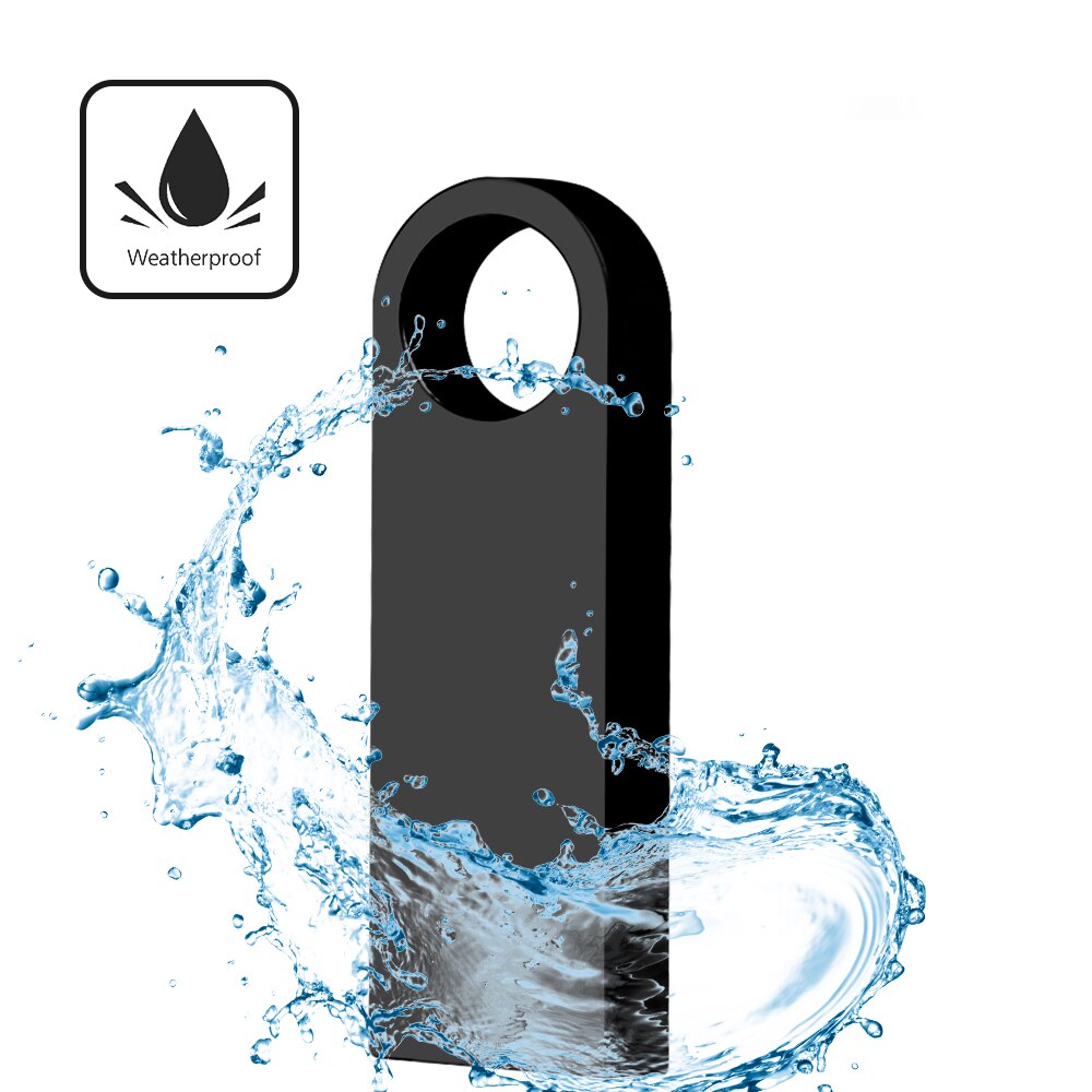 Impermeável de alta velocidade Metal USB Flash Drives, Memory Stick, Pen Drive Preto, Armazenamento para PC, 64GB, 128GB, 32GB