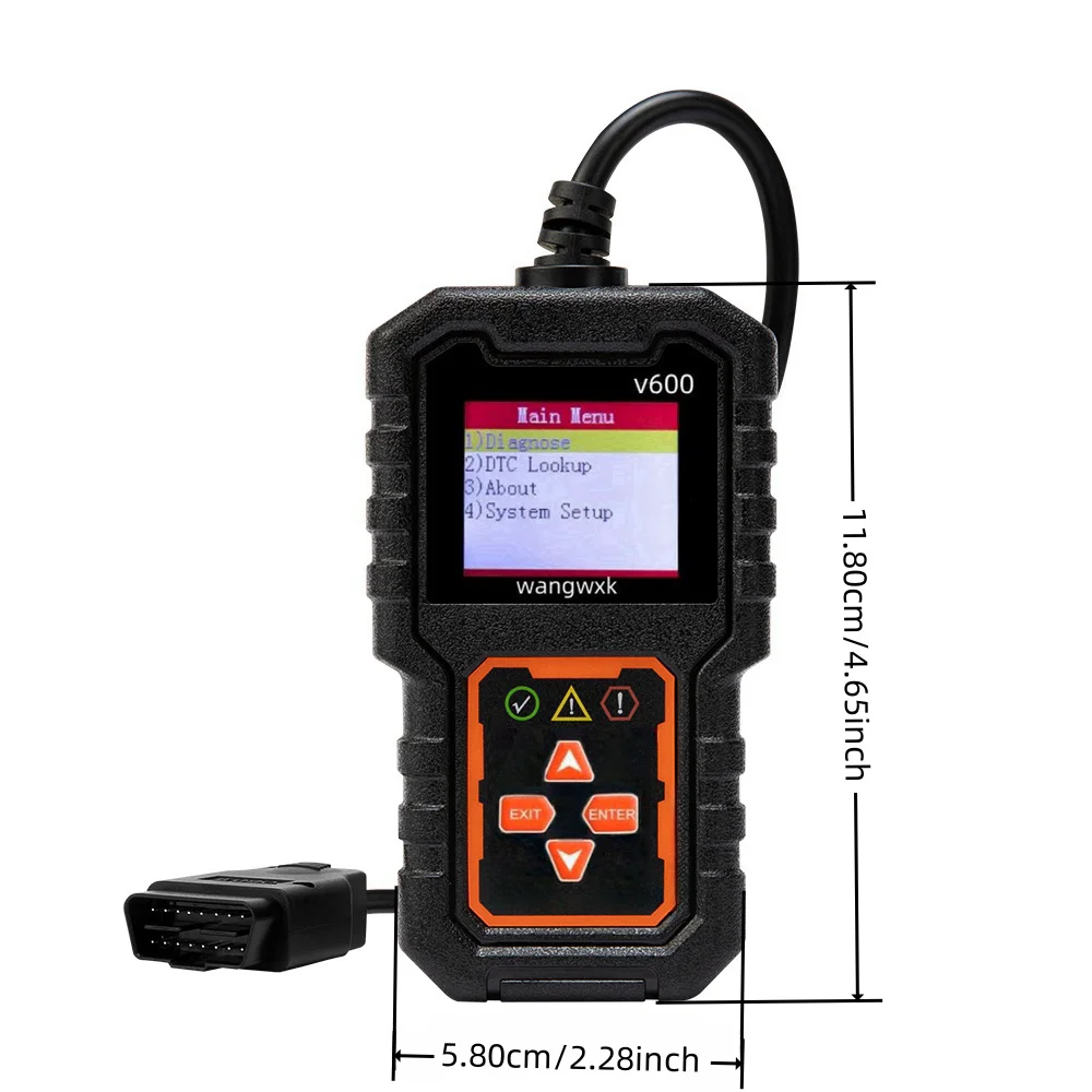 Instrumento de diagnóstico de fallas de coche, herramientas de escaneo de diagnóstico de códigos de fallas claros Obd2, versión Universal, 1 unidad