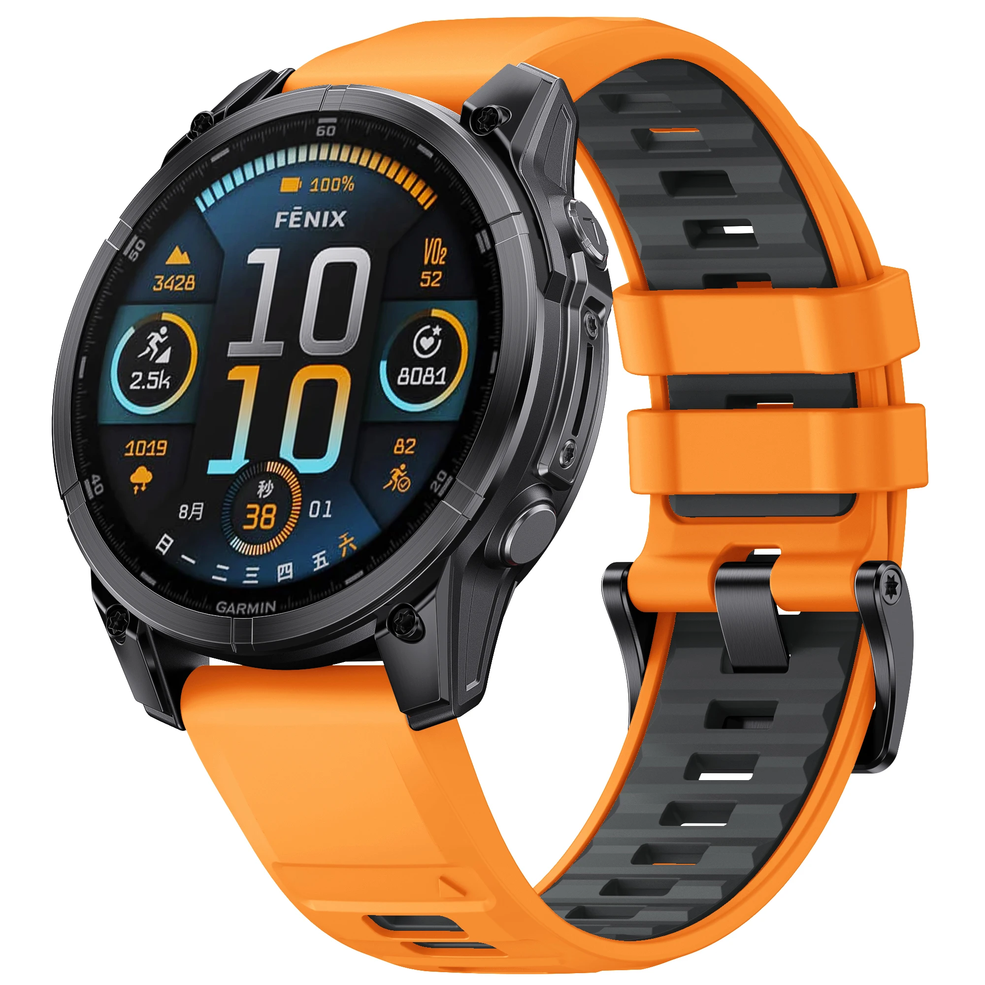 Quick Fit 26 มม.สายนาฬิกาสําหรับ Garmin Fenix 8/E/Epix Pro 51 มม., Fenix 7X Solar 6X 5X, กีฬาซิลิโคนสําหรับ Enduro 3/Instinct 2X