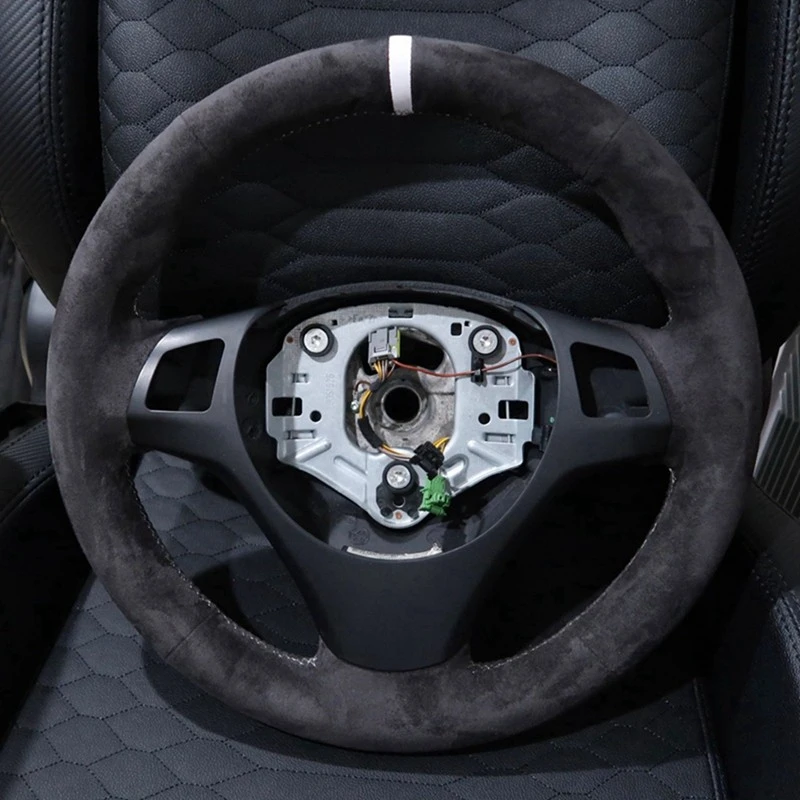 Lái Ô Tô Viền Bao Da Tùy Chỉnh Chống Trơn Trượt Da Lộn Da Cho Xe BMW M M3 E90 E91 E92 E93 e87 E81 E82 E88 X1 E84