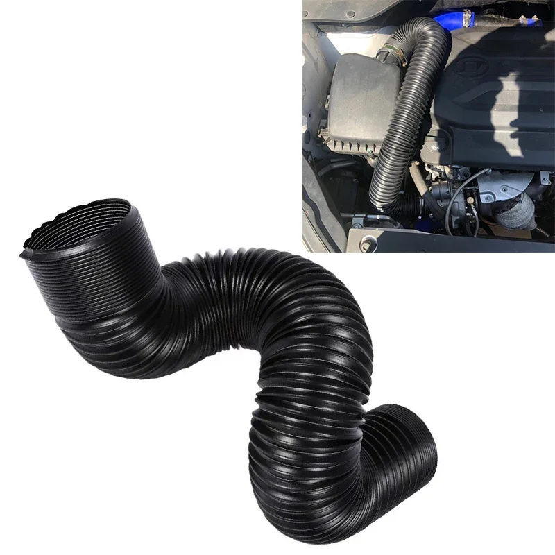 Kit de tubo de admissão de ar frio para carro, 2 polegadas, 2,5 polegadas, 3 polegadas, sistema de tubulação de duto de entrada de ar flexível 51mm 63mm 76mm universal