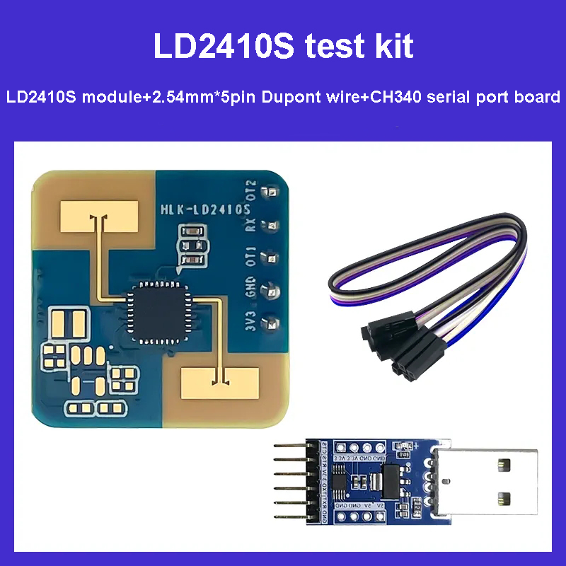 New HLK-LD2410C LD2410 LD2420 LD2410S 24GHz mmWave 5M Human Presence Radar Sensor Motion Module