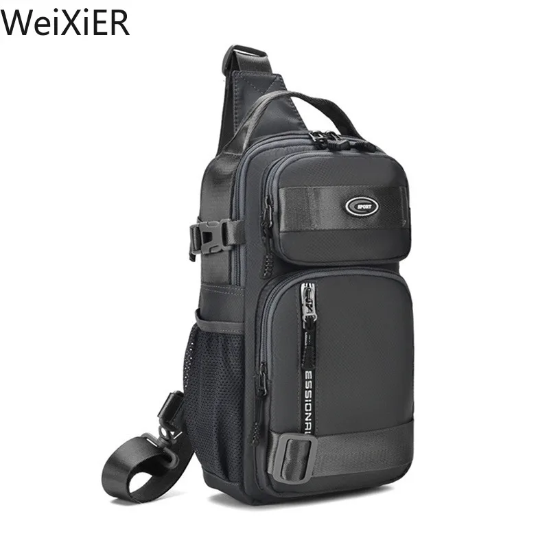 Bolso de hombro multifunción a la moda para hombre, bandoleras cruzadas para correr al aire libre, tendencia de viaje para hombre, bolso deportivo de pecho de alta capacidad