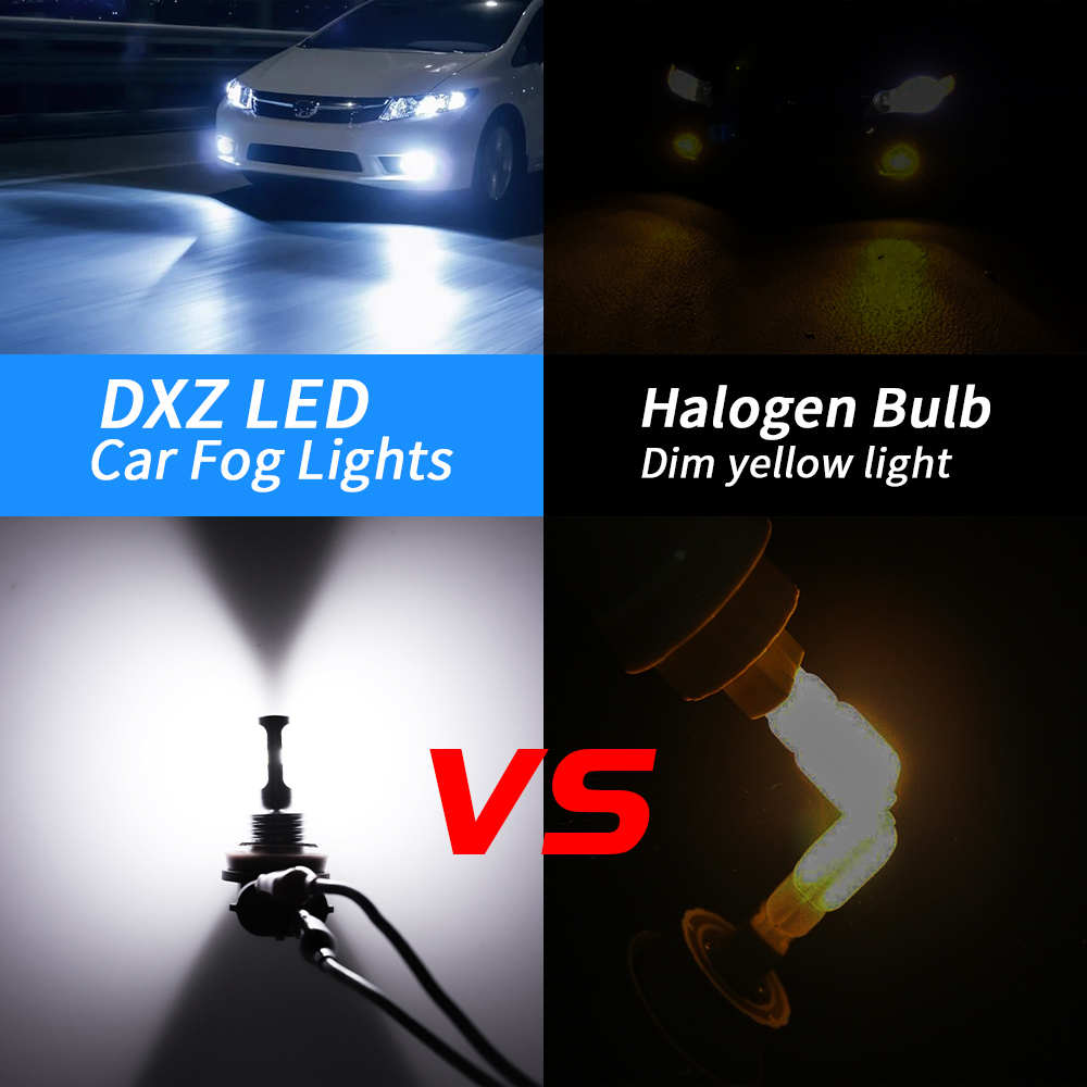2 ชิ้น H8 H9 H11 หลอดไฟ LED 9005 9006 H10 H4 H7 หลอดไฟ Led Super Bright รถหมอกไฟวันขับรถวิ่ง 12 24 โวลต์ 6500 พันสีขาว