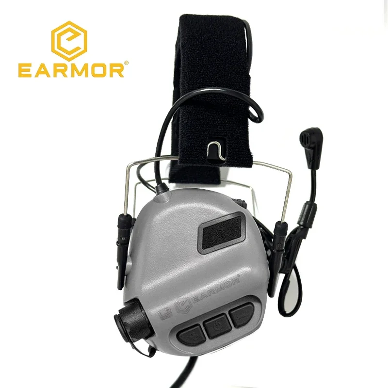 EARMOR M32 MOD4 전술 헤드셋 및 U94 PTT 어댑터 세트 Baofeng 무선 통신 촬영 소음 제거에 적합