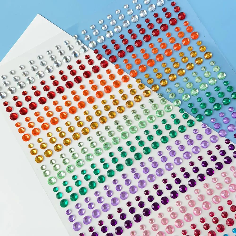 900 個目 DIY 虹色パッチアートアクセサリー音楽祭ステージパフォーマンスフェイス宝石ラインストーンメイクアップアクセサリー