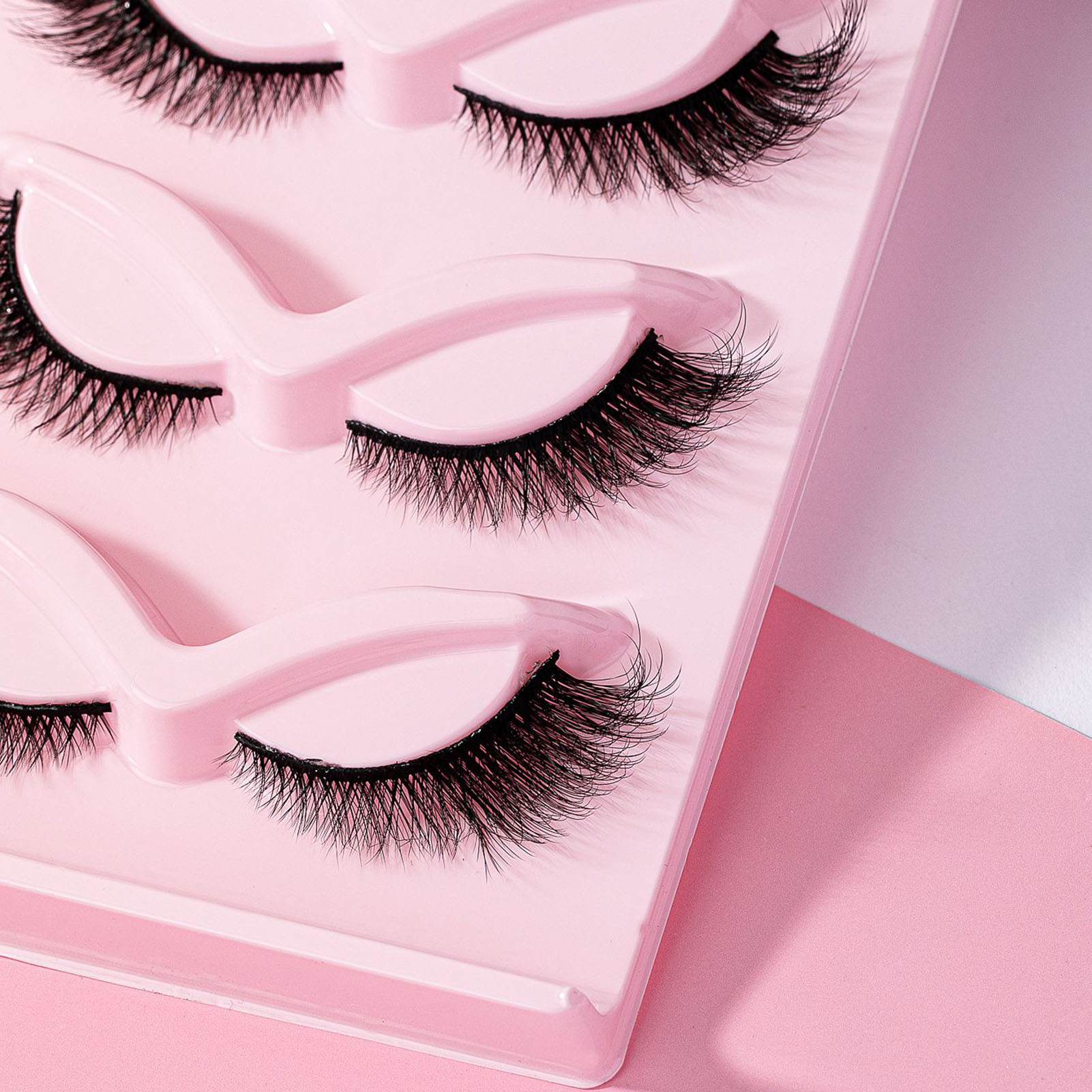 5 Pairs Realistic False Eyelashes Well Bedded Lengthening Wisps Lashes for Women and Young Girls