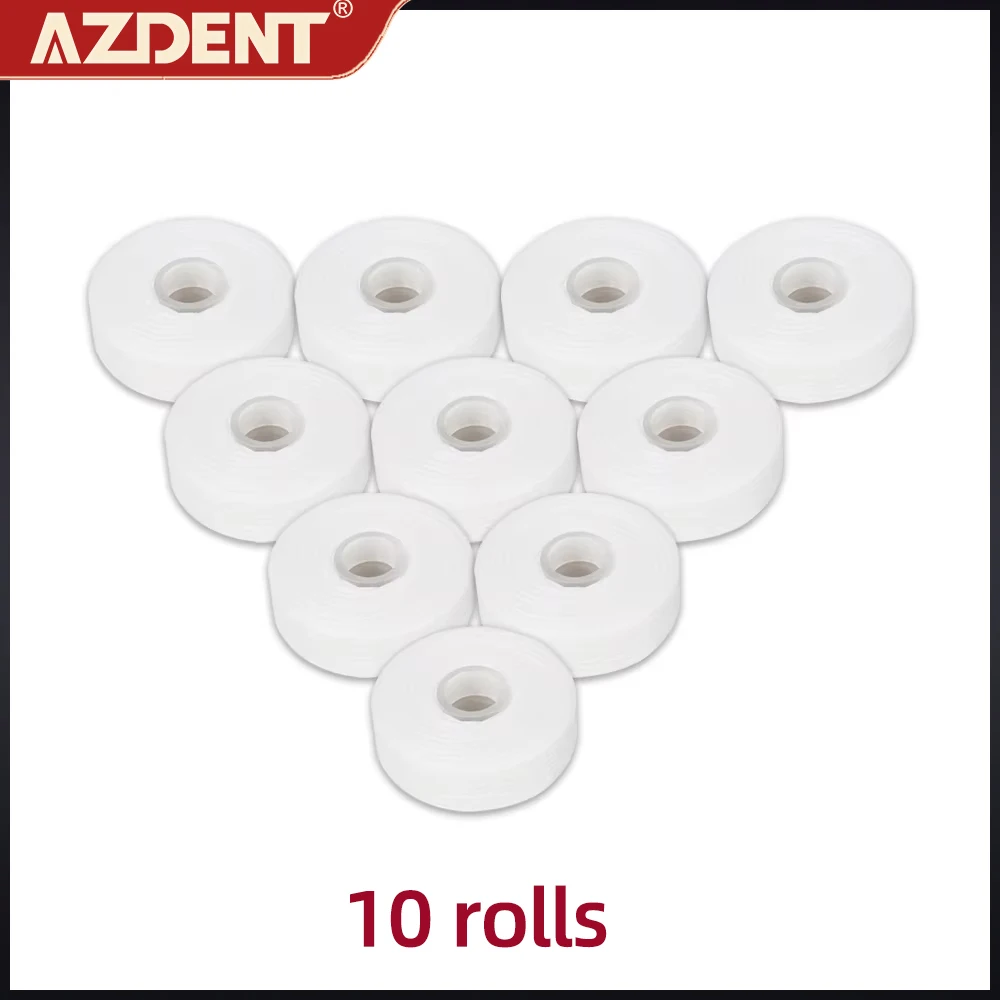 10 Cuộn/Gói Tăm Chỉ Nha Khoa Chọn Xây Dựng Trong Ống Cuộn Dây Dẹt Dental Flosser Răng Vệ Sinh Sáp Bạc Hà Hương đựng Tăm Răng Flosser