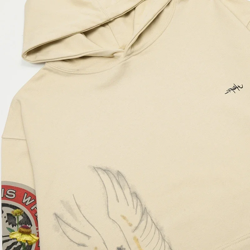 패션 streetwear 선인장 잭 후드 낙서 인쇄 스웨터 하이 스트리트 힙합 선인장 잭 풀오버