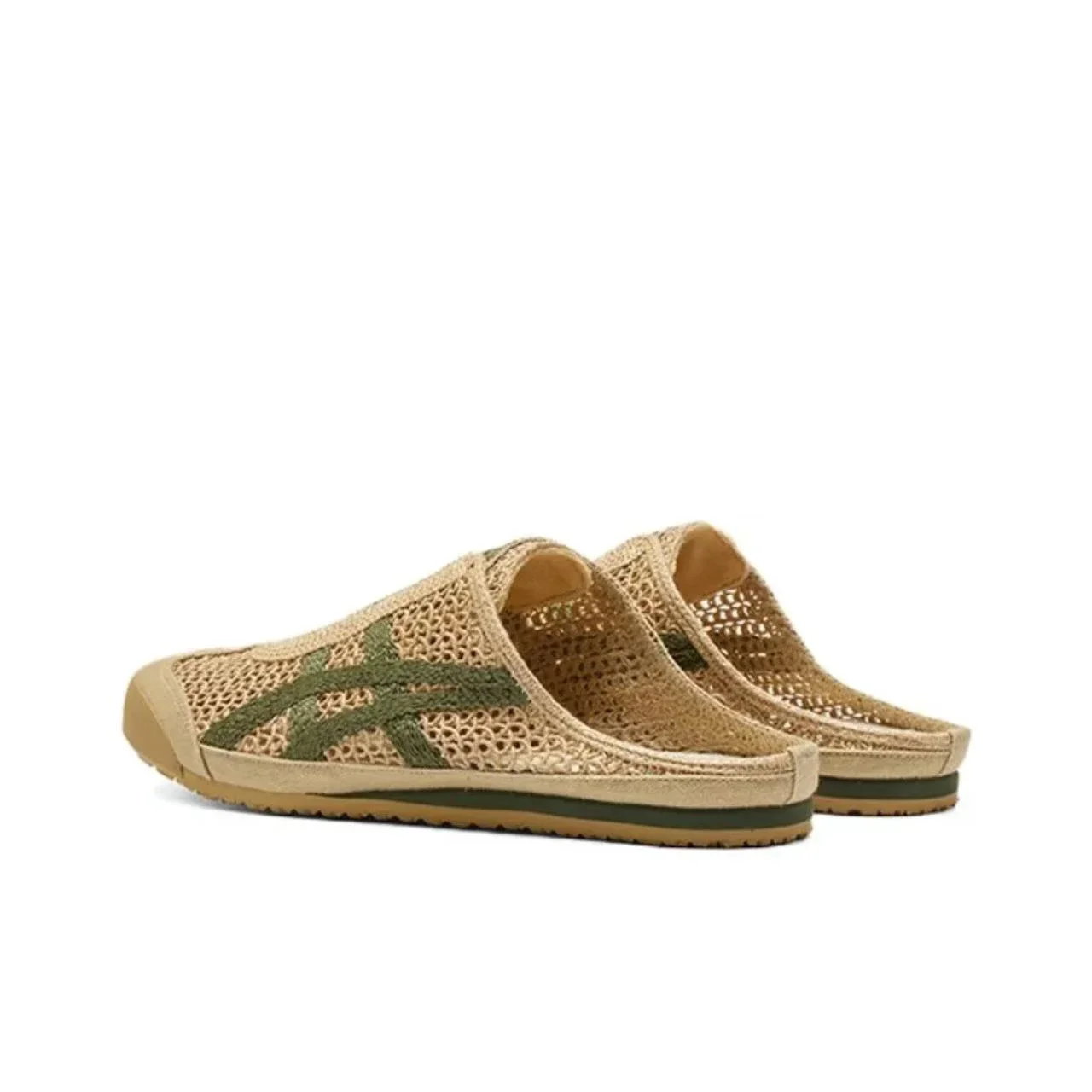 Onitsuka Tiger MEXICO 66 Sabot Breathable and Lightweight Low-top Semi-slippers Unisex Green
