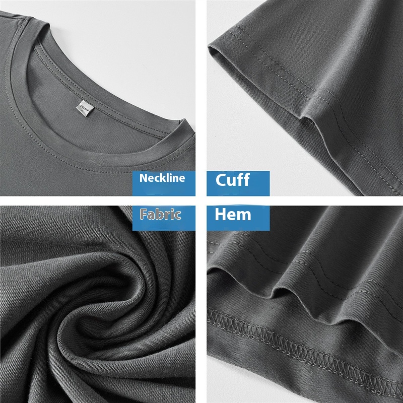 T-Shirt à manches courtes en soie glacée pour hommes, haut fin et lisse, ample, à manches mi-longues, pyjama, nouvelle collection été