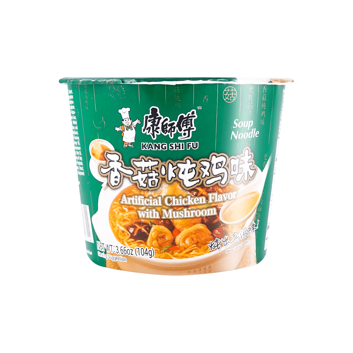 [12Packs] MASTER KONG Chicken & Mushroom Noodle Soup - Instant Noodles, 3.66oz*12Packs