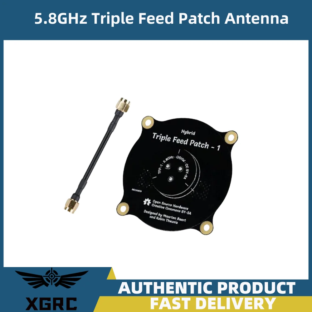 5.8GHz Triple Feed Patch Antenna SMA / RP SMA Directional Circularly Polarized Antenna for FPV Fatshark Goggles RC Drone