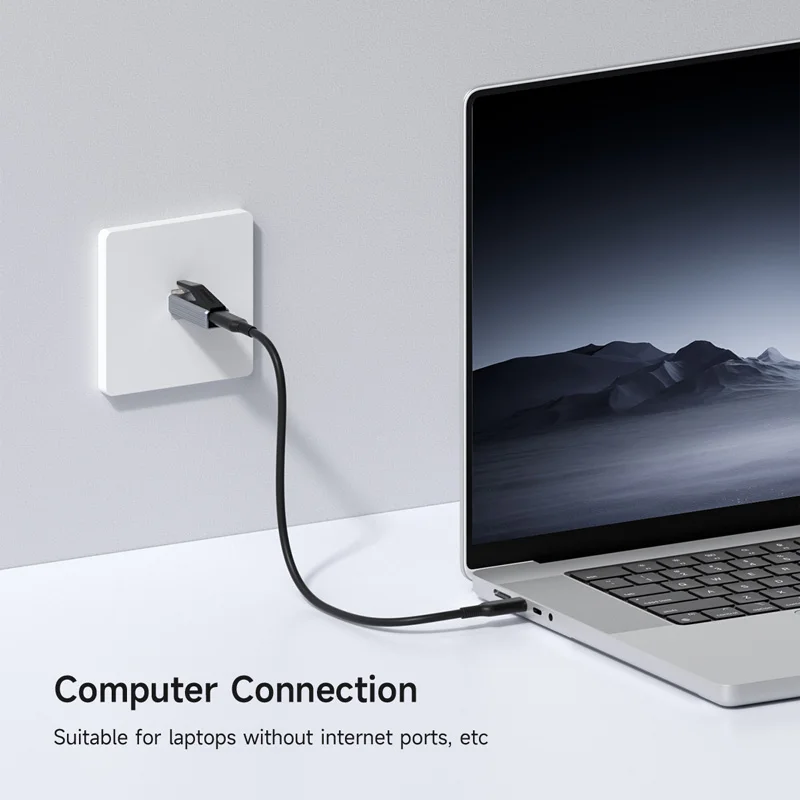 Hagibis USB-C-auf-Ethernet-Adapter, 1 Gbit/s, Gigabit-USB-C-Buchse auf RJ45-Stecker, Netzwerkkonverter für MacBook Pro, iPhone 16 iPad, XPS