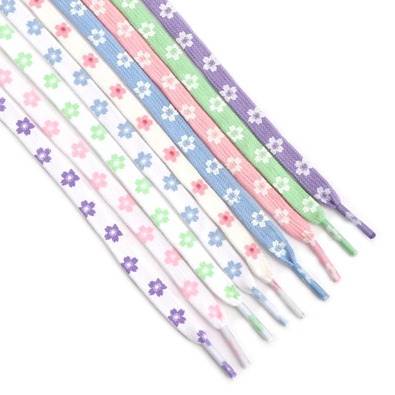 Mới Sakura Dây Giày Phẳng Ít Hoa Cúc Dây Giày Cao-Top Vải Giày Dây Giày AF1 Dây Giày Dây 100/120/140/160CM
