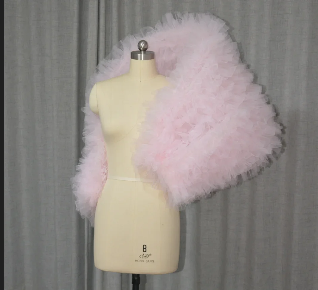 Pasarela espectáculo, desfile de belleza fiesta boda tul chal envolturas capa color personalizado