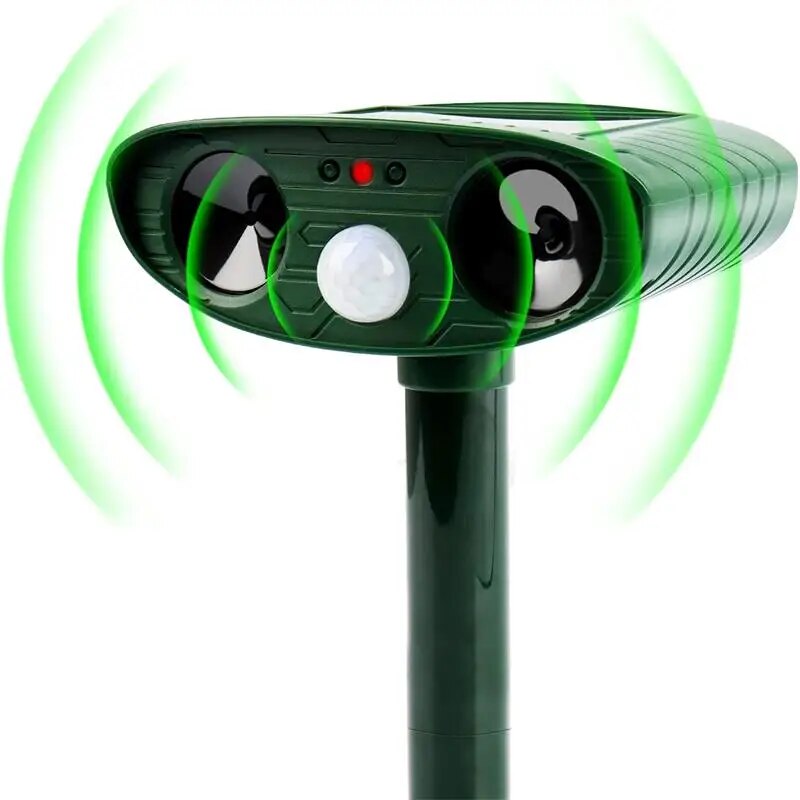 1pc Ultrasonic Repelente Animal Cat Dog Repelente Solar Powered Jardim Recarregável Impermeável Animal Deterrent Para Farm Yard