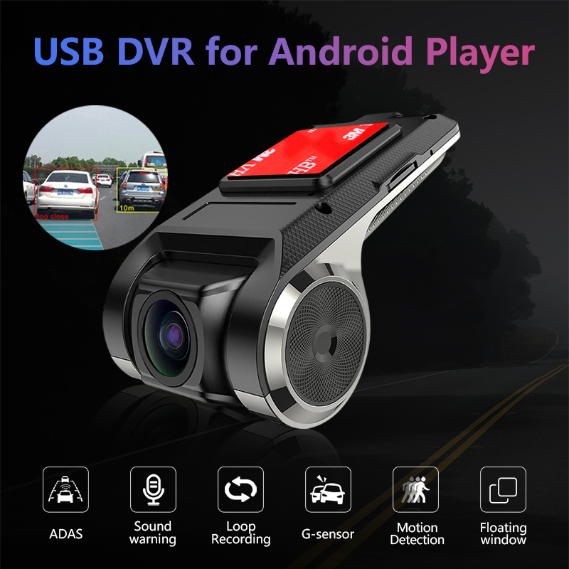 Carro traço cam usb hd 1080p 170 graus grande angular câmera do carro gravador frontal adas dashcam android dvr gravador automático versão noturna