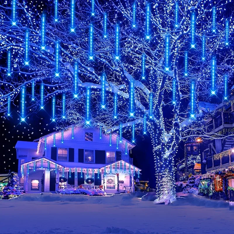 1/3/5PCS LED Meteor Shower Lights Waterproof  Garden Outdoor Party Tree String Lights LED Tubes Christmas Decoration New Year's