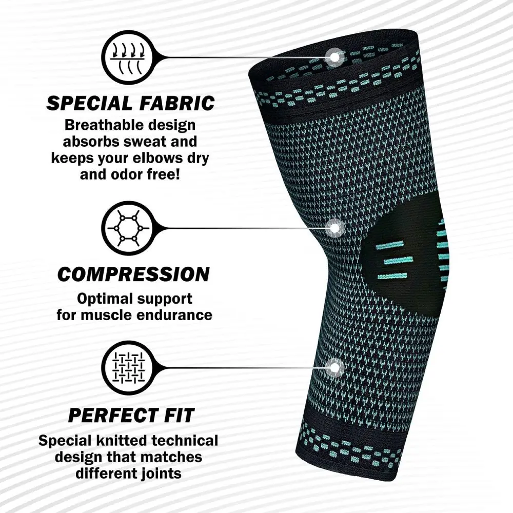 Codera elástica para brazo, soporte deportivo para codo, seguridad deportiva, Cotoveleira, funda para brazo transpirable, coderas de compresión, 1 Uds.