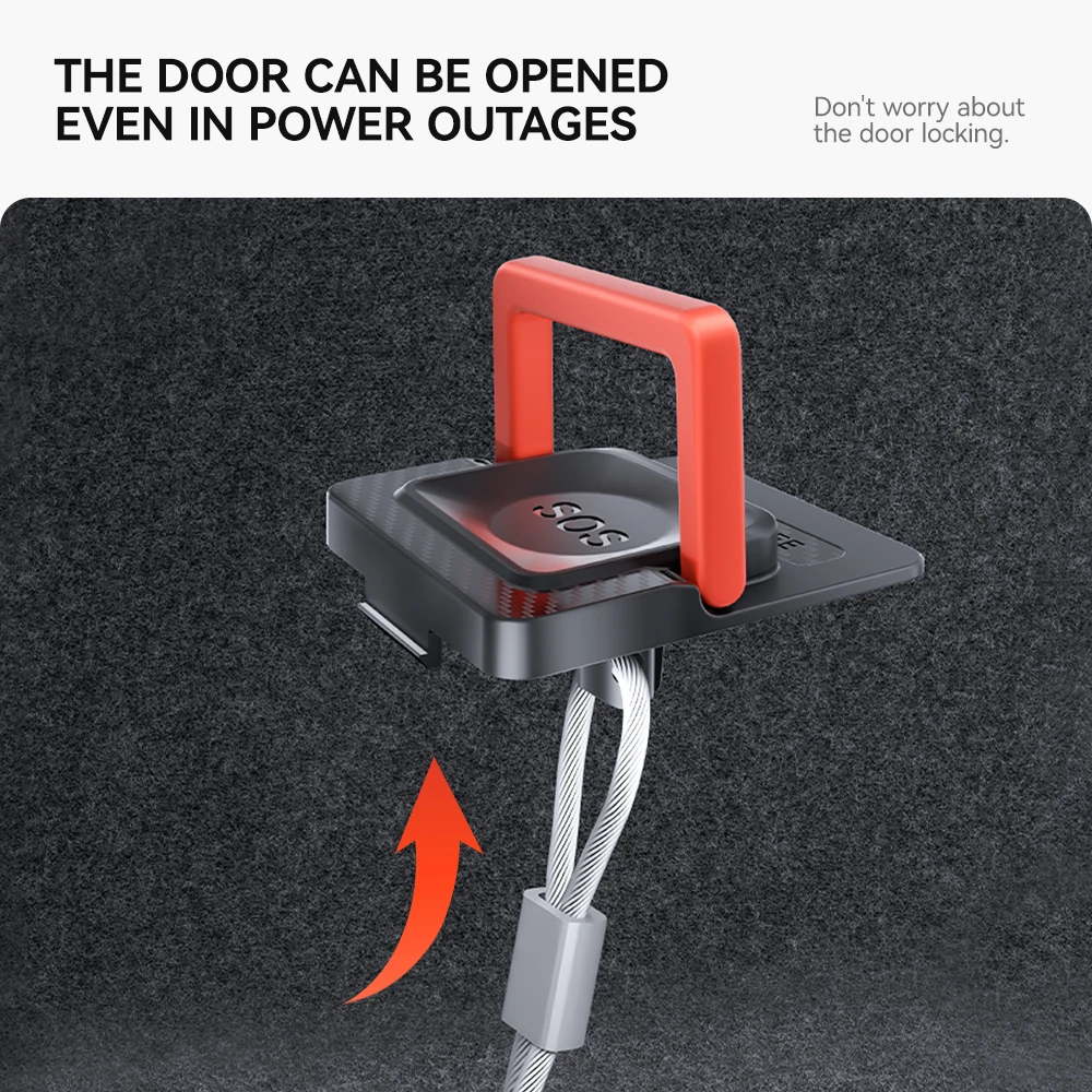 YZ For Tesla Model 3 Y Highland Juniper 2021-2025 Rear Door Emergencies Safety Pull Rope Emergency Handle Car Accessory