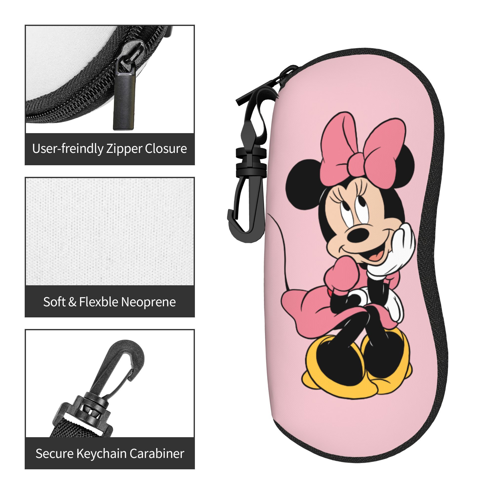 Adorável caso de óculos dos desenhos animados minnie mouse mickey mercadoria óculos protetor caixa de óculos dos desenhos animados