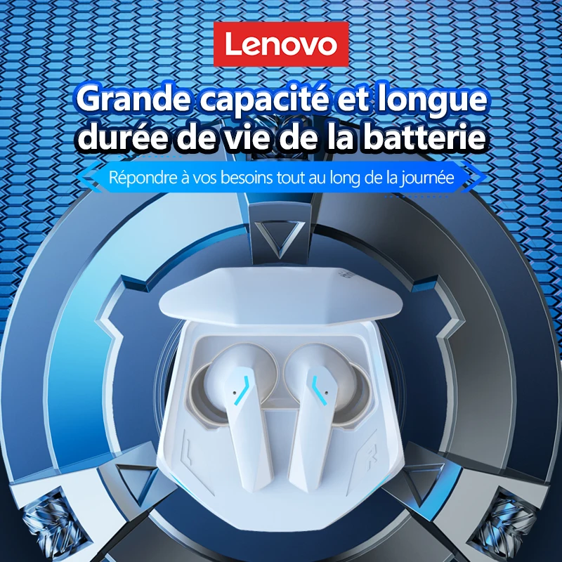 Choix Lenovo GM2 Pro écouteur Bluetooth 5.3 casque avec micro 9D stéréo Pro 6 écouteurs double Modes jeu de musique casque sans fil
