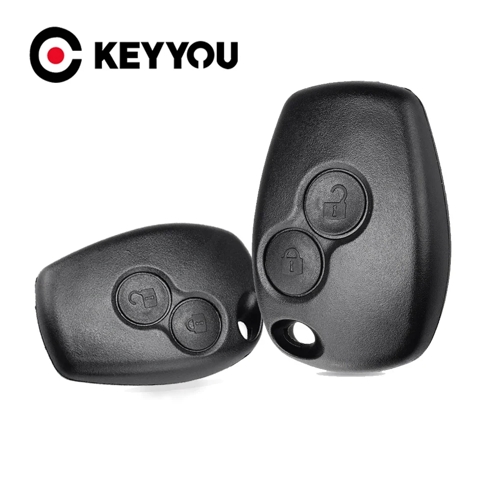 Чехол-брелок KEYYOU чехол для дистанционного ключа от машины без лезвия с 2 кнопками для Renault Dacia Modus Clio 3 корпус Kangoo 2