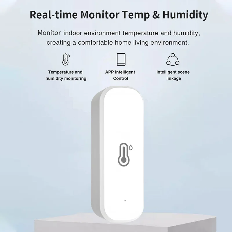 Cozylife-Sensor inteligente de temperatura y humedad, higrómetro interior, funciona con Alexa, Google Home, aplicación Xiaoai, Control por voz