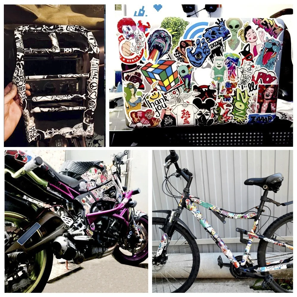 50/100 個ネオンライトステッカースケートボードのラップトップの荷物電話ケース車オートバイバイククール防水デカールステッカー子供