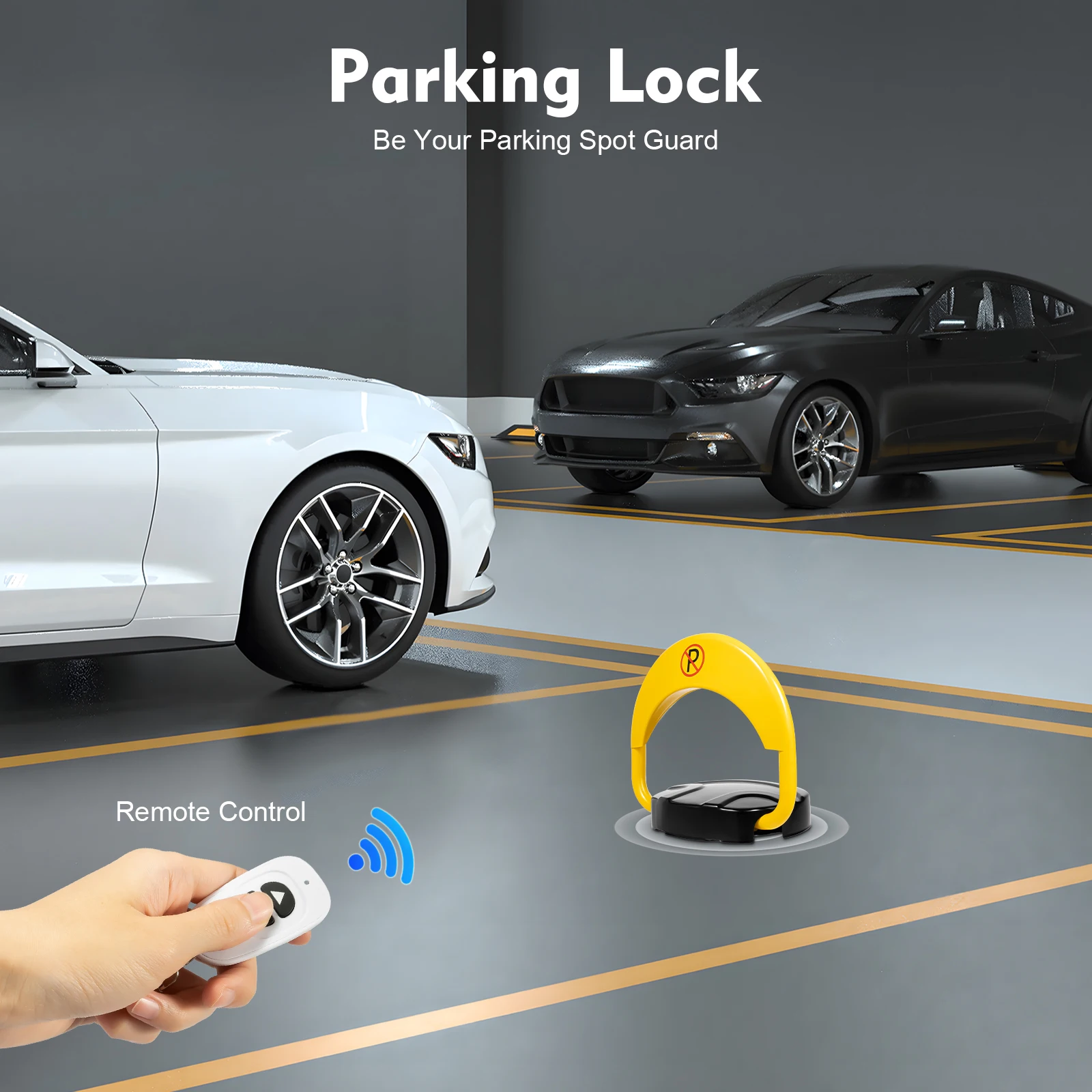 Remote Control Intelligent Parking Space Lock 180° Anti-collision Automatic Barricade Waterproof Automatic Parking IP 67