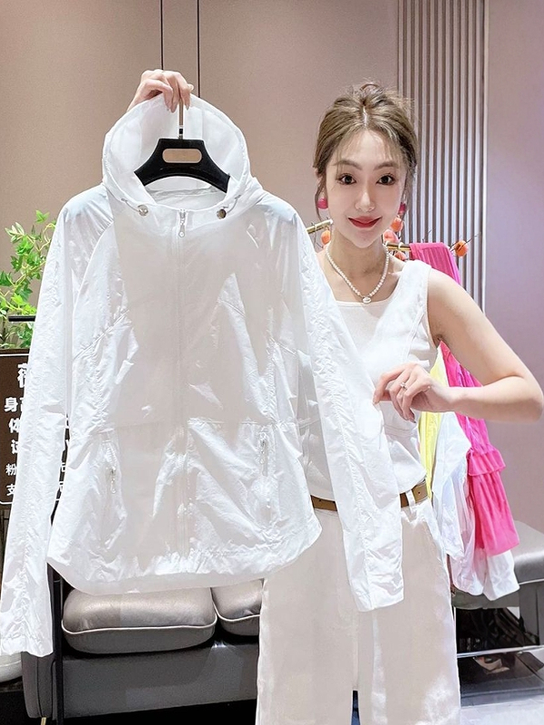 Roupas de Proteção Solar para Mulheres, Estilo Versátil e Slimming, Moda Respirável para Esportes ao Ar Livre na Primavera e ...