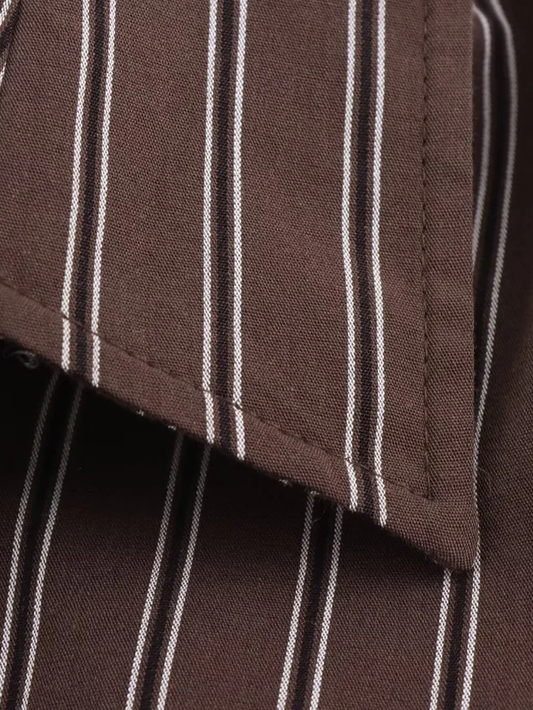 Willshela ผู้หญิงแฟชั่นลายจีบเดี่ยวเสื้อ Vintage คอยาวแขนยาวหญิง Chic Lady เสื้อ