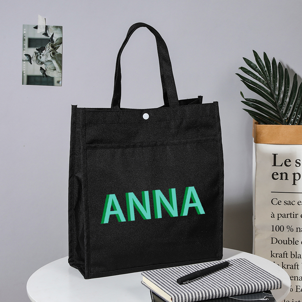 Personalisierte Schattenmonogramm Kinderbibliothek Tragetaschen Homeschool Benutzerdefinierte Name Schultasche Kindergeburtstagsgeschenke Kleinkind Lesebüchertasche