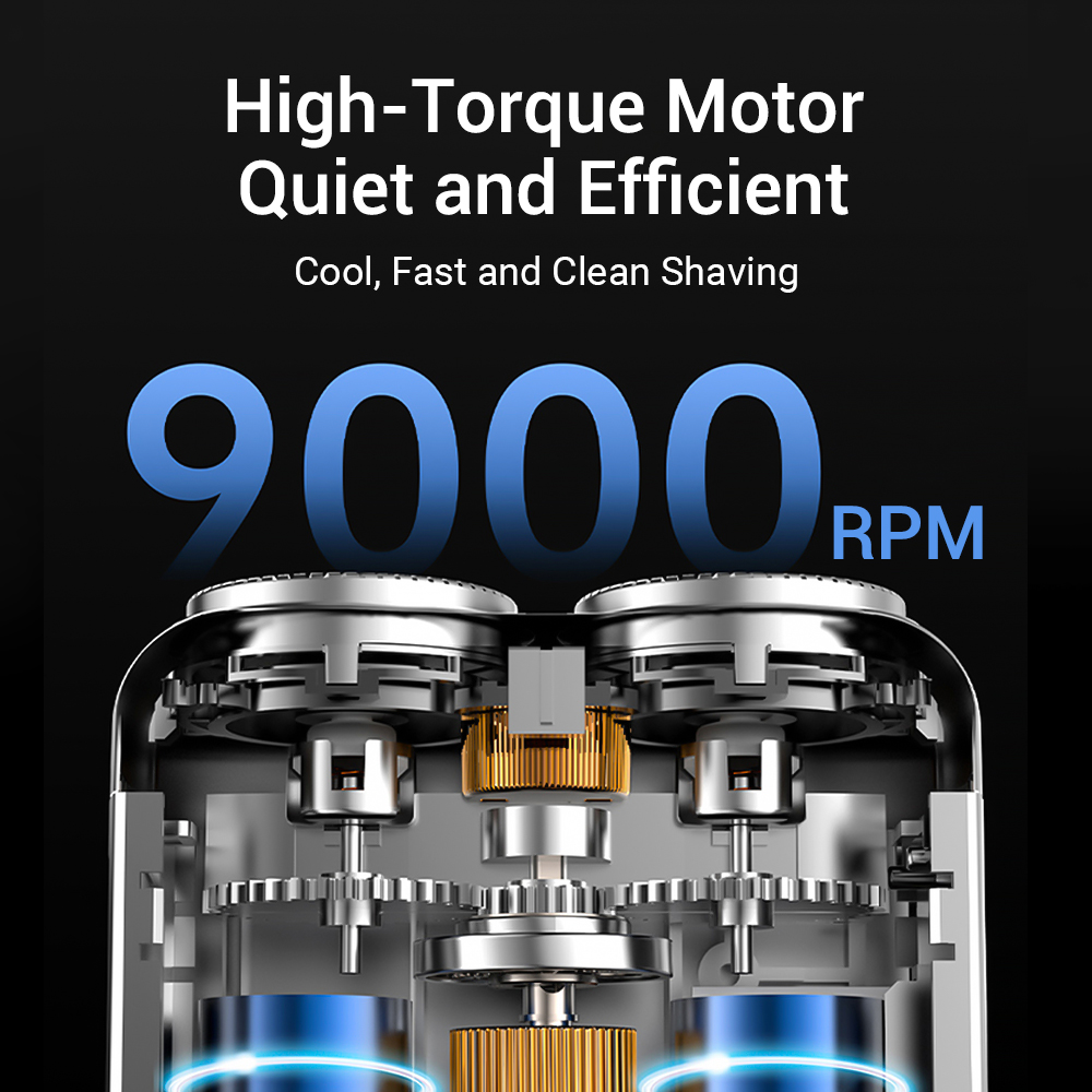 Waterproof Electric Smart Shaver Travel Razor Mini Dual Blade Shaver Men Shaver Portable Beard Trimmer Remover Rechargeable