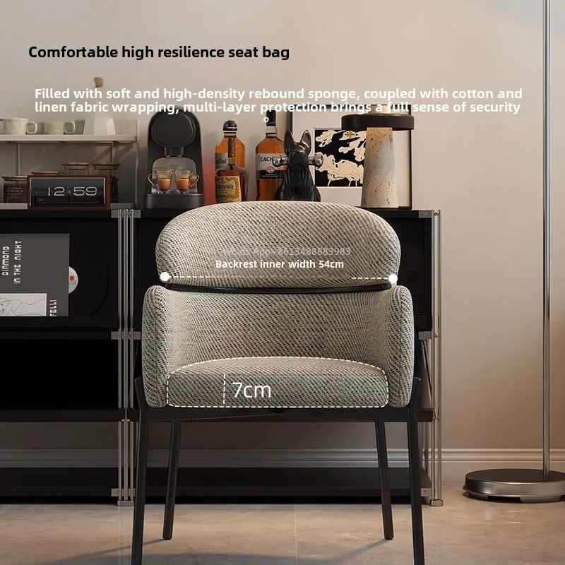 Горячий минималистичный стул для отдыха, светлый роскошный домашний ретро-ресторан, столовая, элитная скандинавская спинка стола