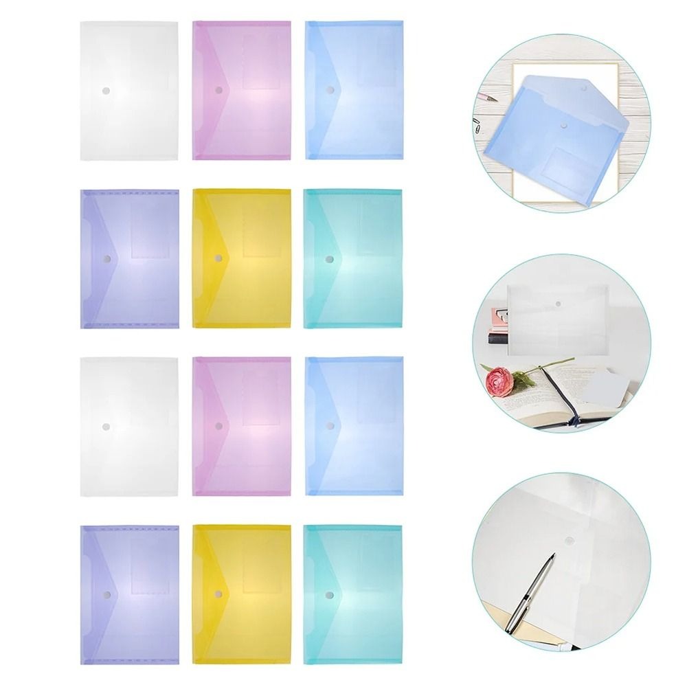 12 шт., водонепроницаемые папки для документов A4