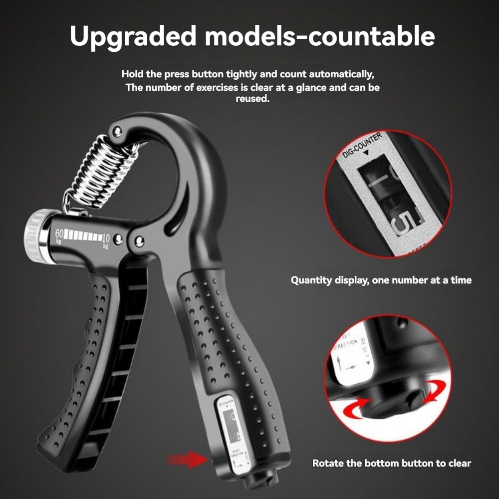 Grip Strength Grips Men'S Professional Training Arm Hand Strength Rehabilitation Stress Reduction Wrist Count Adjustable Grips