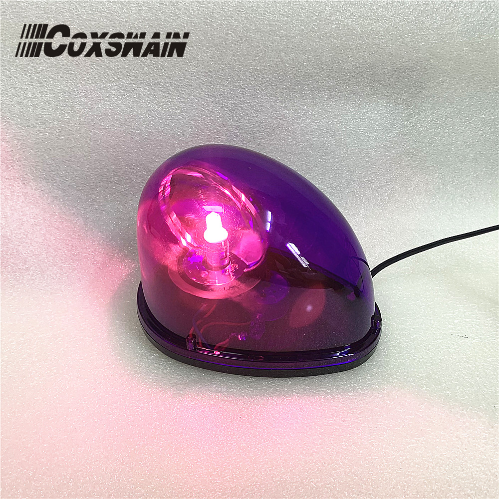 D214 Purple Rooftop Beacon Rotating Light, Magnetic Base, Emergency Warning Light For ATV, Trucks, Police, Ambulance, Bus