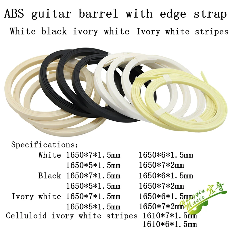 10 ABSPcs Đàn Guitar Liên Kết Purfling Dải ABS Phần Guitar Phụ Kiện Cho Luthier Tiếp Liệu Guitar Cơ Thể Ván Trượt Ngón Tay Binding1650 * 6