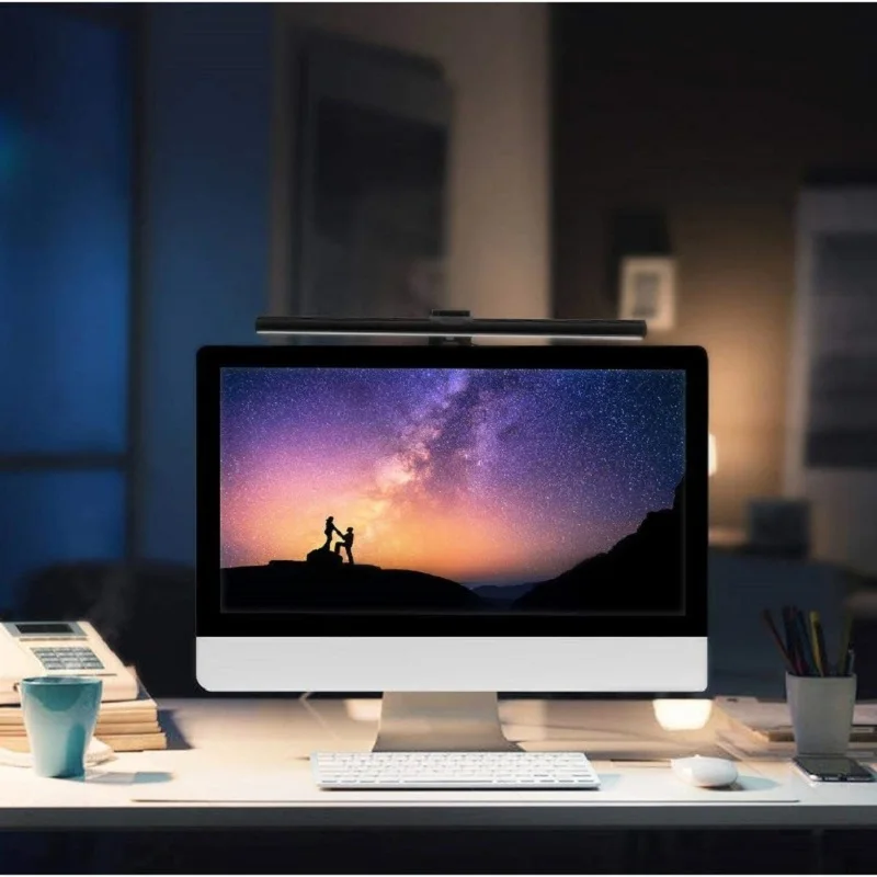 Computer Monitor Screen Light Bar LED Desk Lamp Monitor Light Bar Eye-Care Stepless Dimming Lighting Table Lamp for Work Gaming