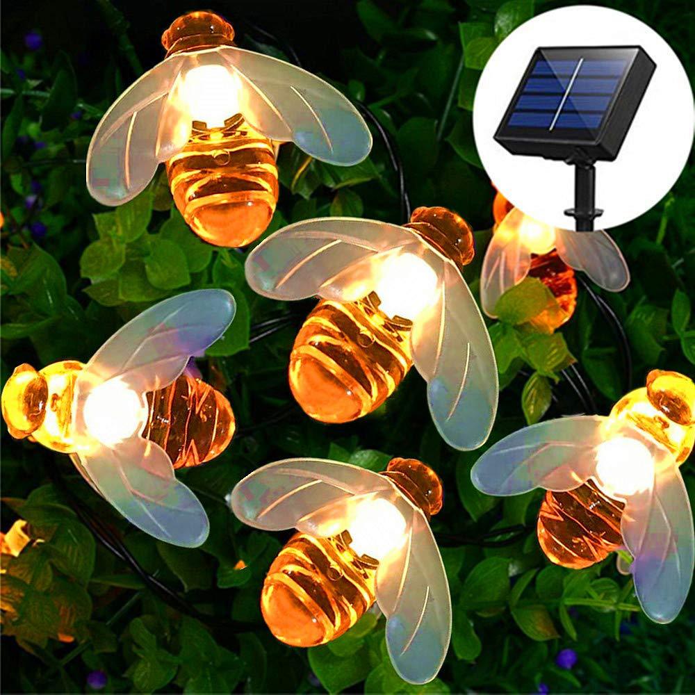 Solar String Lights LED Outdoor Waterproof Festival Garden Decorative Lights Ball Bee Cherry Star Lights Solar Star Light String