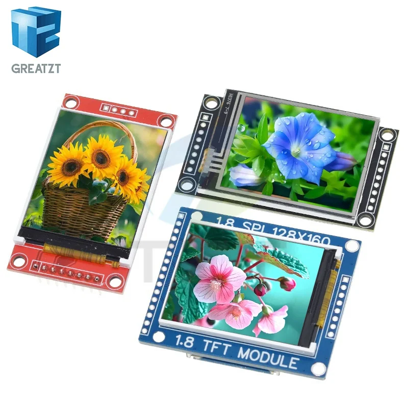 1.8 Inch TFT LCD Module LCD Screen Module SPI Serial 51 Drive 4 IO Drive TFT Resolution 128*160 For Arduino With / Without Touch