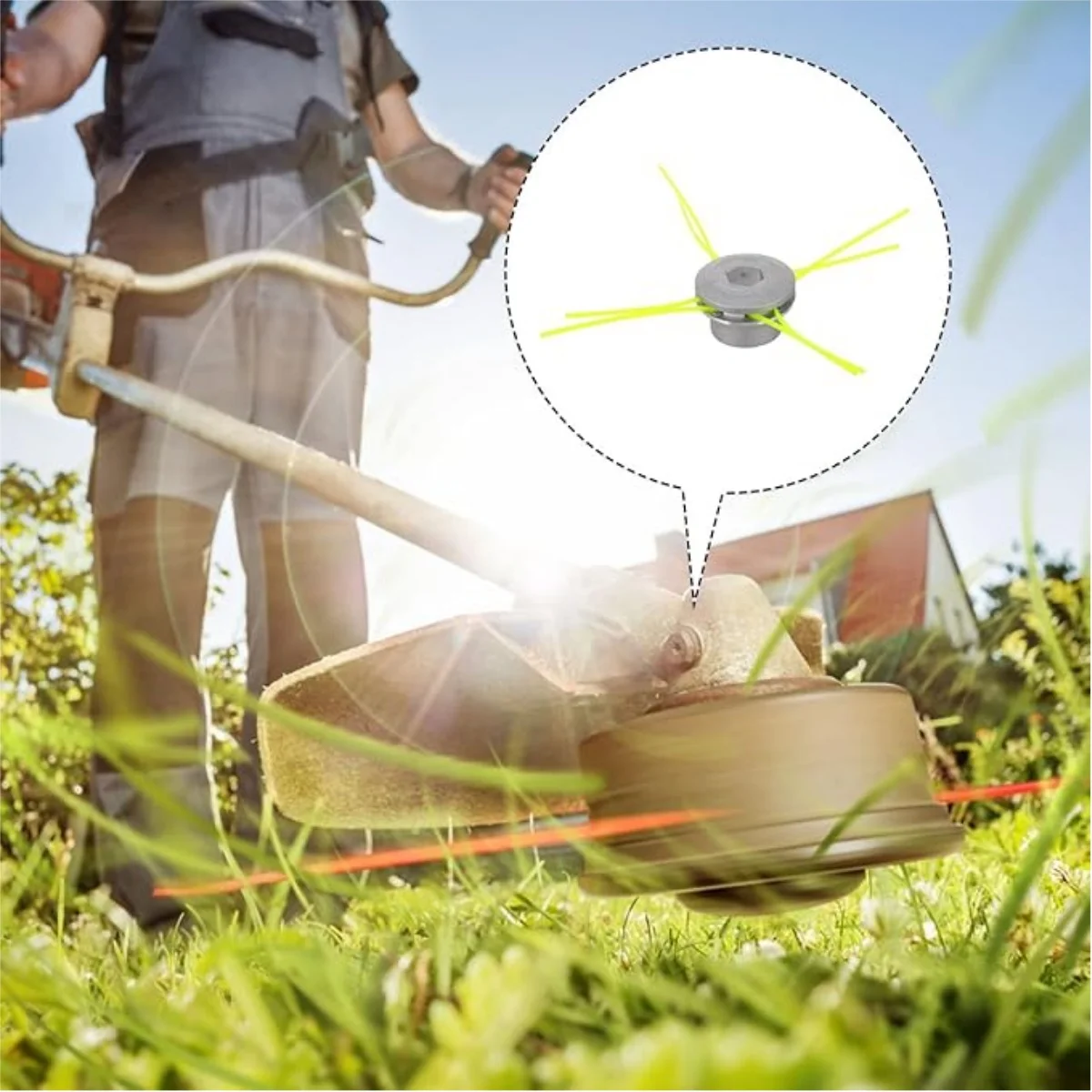 Trimmer Head Universal Aluminum String Trimmer Grass Brush Cutter String Set Spool Pack Electric Trimmer Strimmer Head Accessory