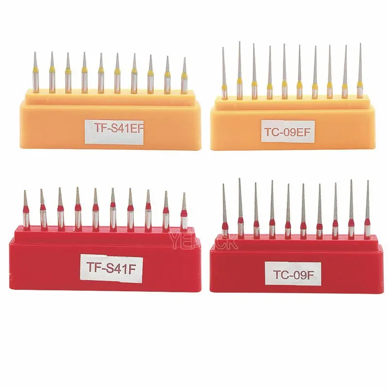 10 Cái/bộ Nha Khoa Kim Cương Burs Khoan FG Dia-Burs 1.6Mm Vít Cho Tốc Độ Cao Tay TC-09F