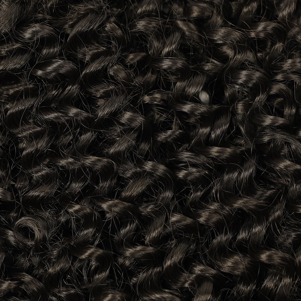 สังเคราะห์คลิปในส่วนขยายของผม Kinky Curly Hair Extensions สําหรับผู้หญิง 26 "Super Long Corn Wave Full Head ผมปลอมชิ้น