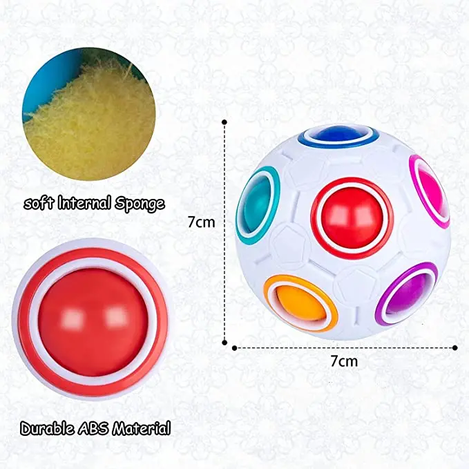 Magic Rainbow ปริศนาความเร็ว Cube Ball สนุกความเครียด Reliever สมอง Teaser การจับคู่สี 3D ปริศนาของเล่นเด็กวัยรุ่นผู้ใหญ่
