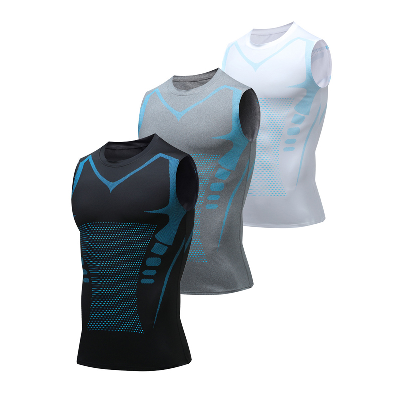 Sportweste Herren Laufen Kurzarm Schnelltrocknend Ärmellos Eisseide T-Shirt Basketballtraining Fitnesskleidung Sommer Dünn