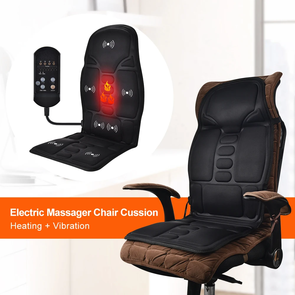 Massage Stuhl Kissen Vibration Weiche Ganzkörper Nacken Massage Pad Tragbare Matte Home Office Auto Verwenden Entspannung